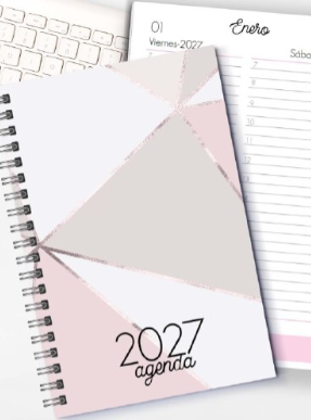 Agenda 2027 geométrica rosa