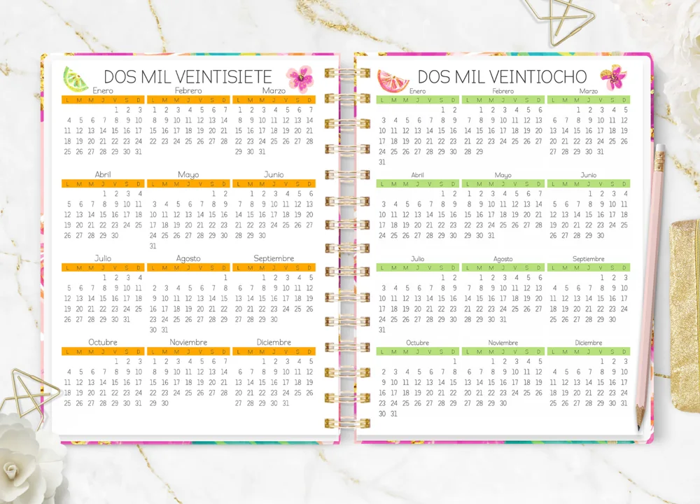 Calendario de la agenda Hello Summer 2027